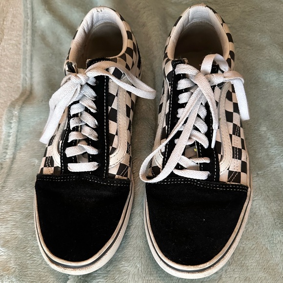 Checkered Vans Old Skoools size 9 - Picture 2 of 5